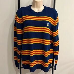 Disney x Forever 21 Daffy Duck Striped Long Sleeve Crew Neck Sweater Size M